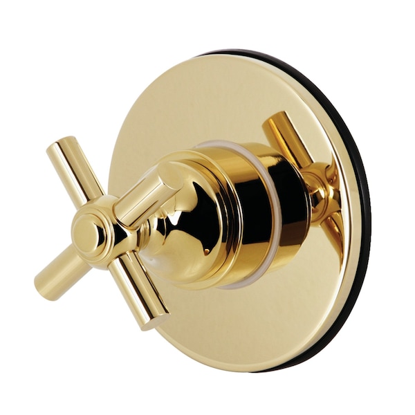 SingleHandle ThreeWay Diverter Valve with Trim Kit, Polished Brass